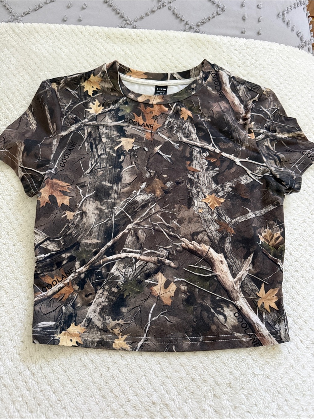 COOLA Brown & Tan Camo Crop Top